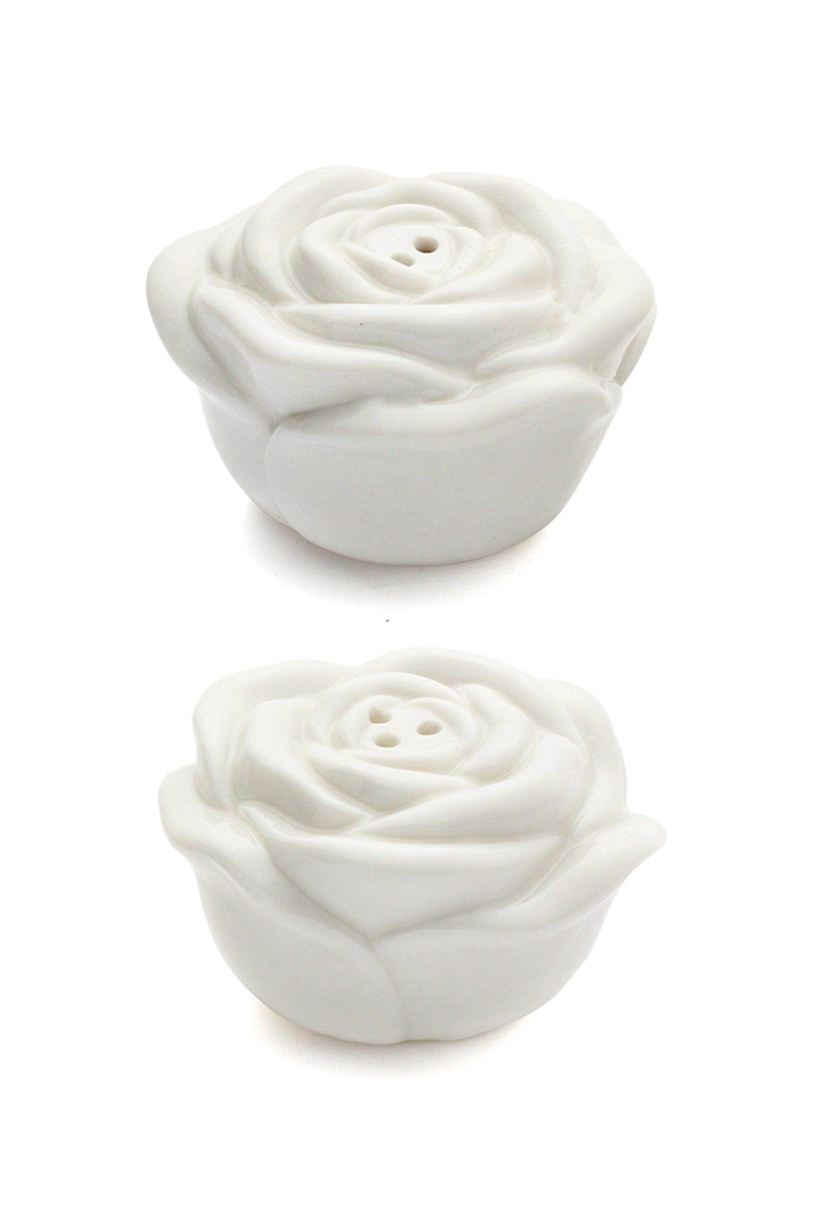 In Bloom Ceramic Rose Salt and Pepper Shakers CGF0183 (Set of 6 pcs) - COCOMELODY